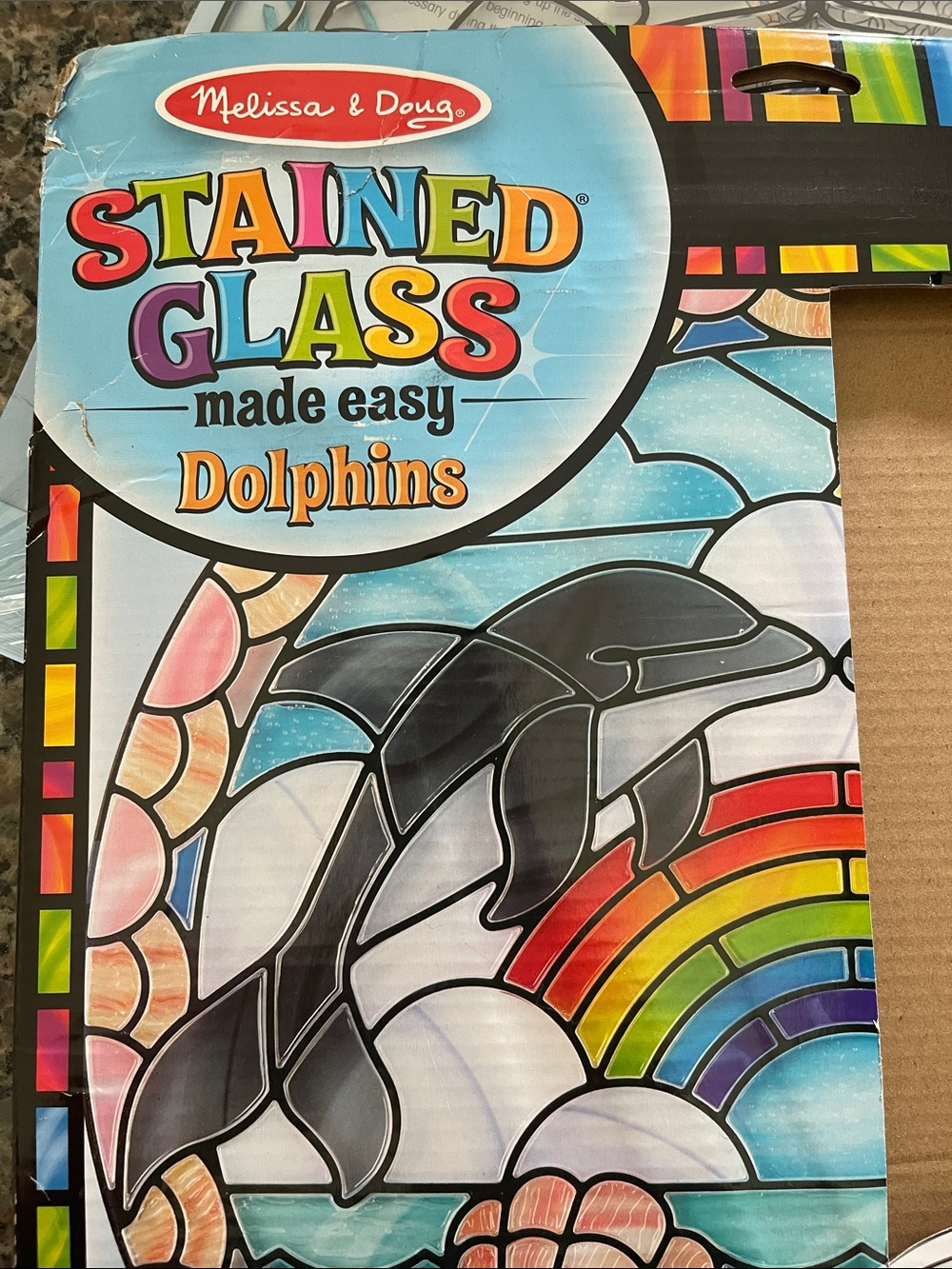 Melissa & Doug Stained Glass made easy Dolphins 🌼
